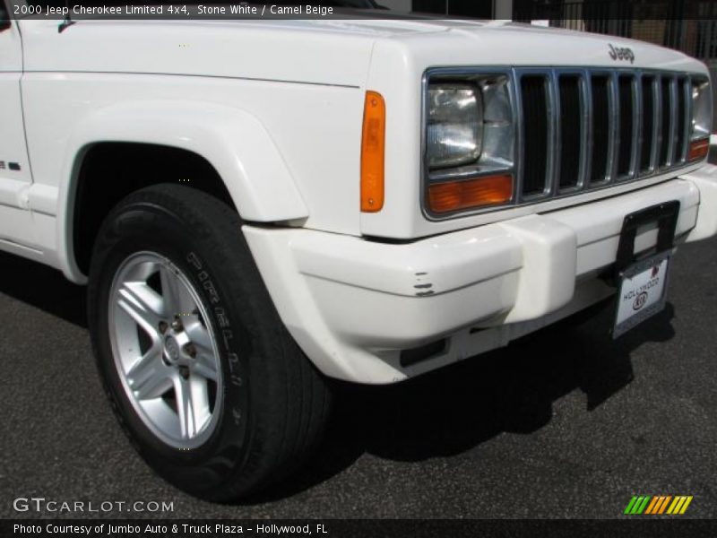 Stone White / Camel Beige 2000 Jeep Cherokee Limited 4x4