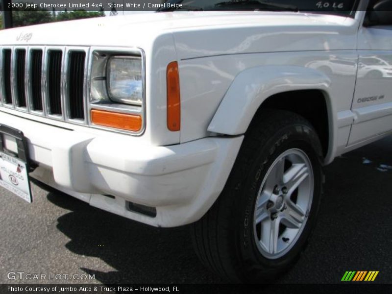 Stone White / Camel Beige 2000 Jeep Cherokee Limited 4x4