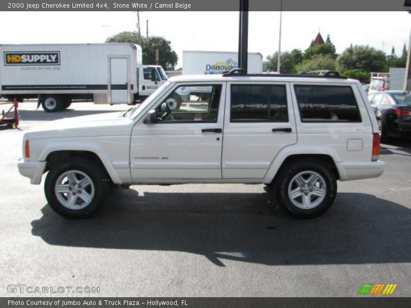 Stone White / Camel Beige 2000 Jeep Cherokee Limited 4x4