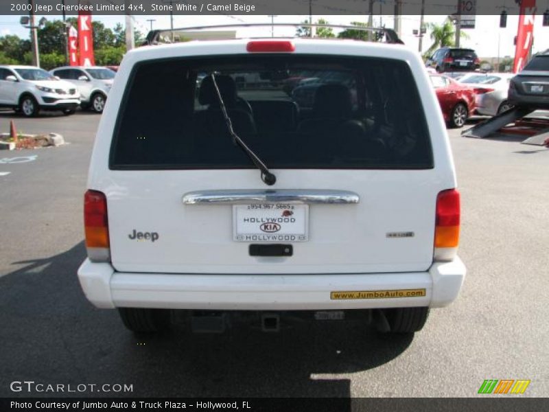 Stone White / Camel Beige 2000 Jeep Cherokee Limited 4x4