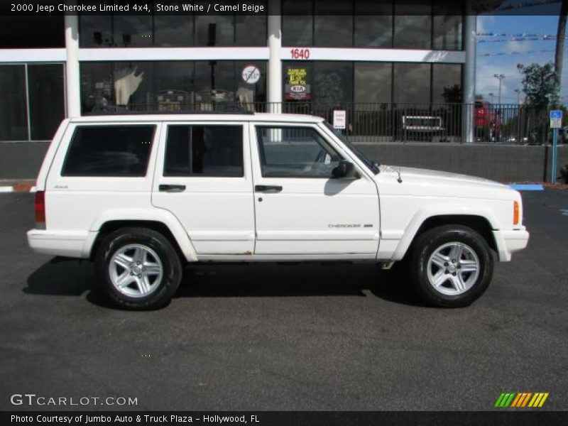 Stone White / Camel Beige 2000 Jeep Cherokee Limited 4x4