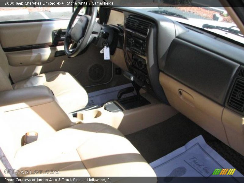 Stone White / Camel Beige 2000 Jeep Cherokee Limited 4x4