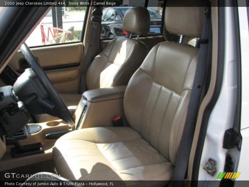 Stone White / Camel Beige 2000 Jeep Cherokee Limited 4x4