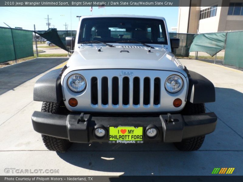 Bright Silver Metallic / Dark Slate Gray/Medium Slate Gray 2010 Jeep Wrangler Unlimited Sport
