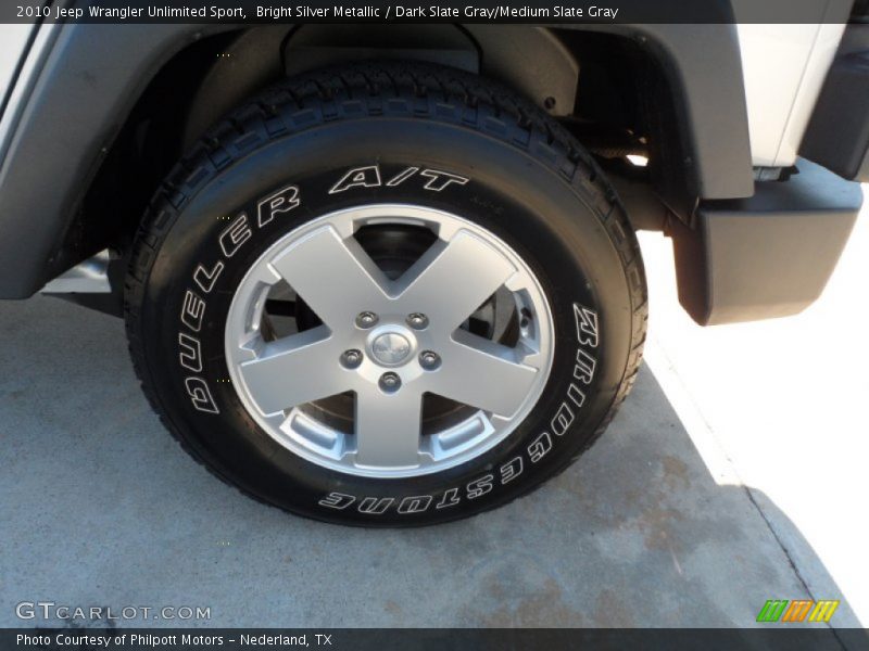 Bright Silver Metallic / Dark Slate Gray/Medium Slate Gray 2010 Jeep Wrangler Unlimited Sport