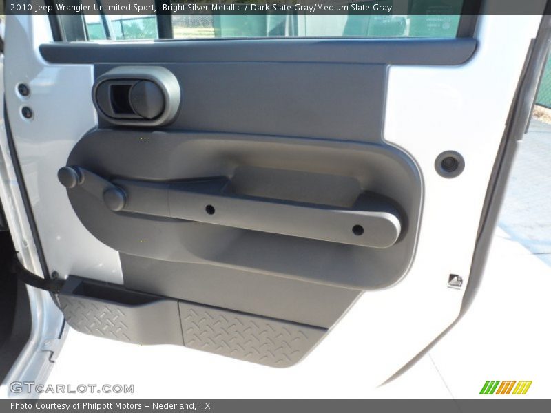 Bright Silver Metallic / Dark Slate Gray/Medium Slate Gray 2010 Jeep Wrangler Unlimited Sport