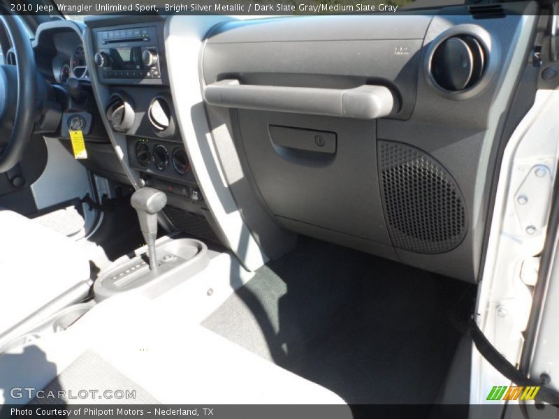 Bright Silver Metallic / Dark Slate Gray/Medium Slate Gray 2010 Jeep Wrangler Unlimited Sport
