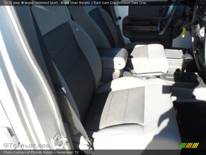 Bright Silver Metallic / Dark Slate Gray/Medium Slate Gray 2010 Jeep Wrangler Unlimited Sport