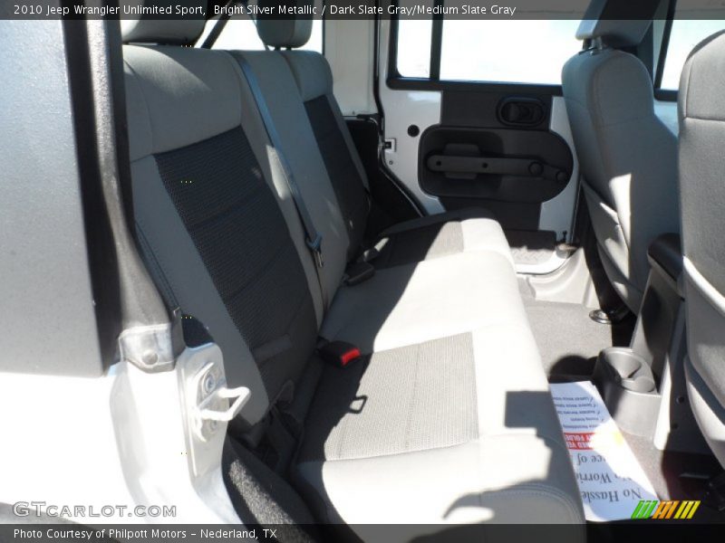Bright Silver Metallic / Dark Slate Gray/Medium Slate Gray 2010 Jeep Wrangler Unlimited Sport