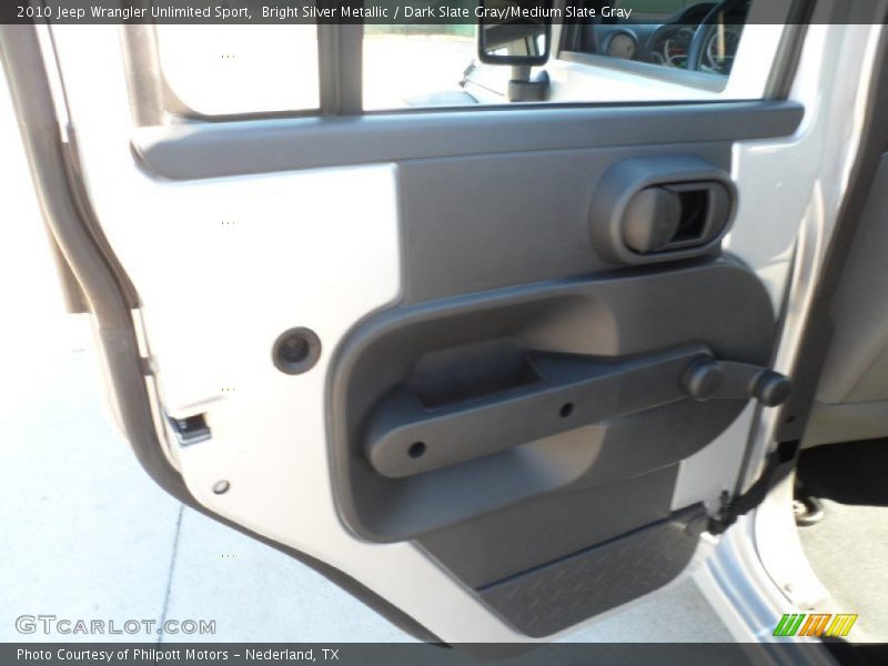 Bright Silver Metallic / Dark Slate Gray/Medium Slate Gray 2010 Jeep Wrangler Unlimited Sport