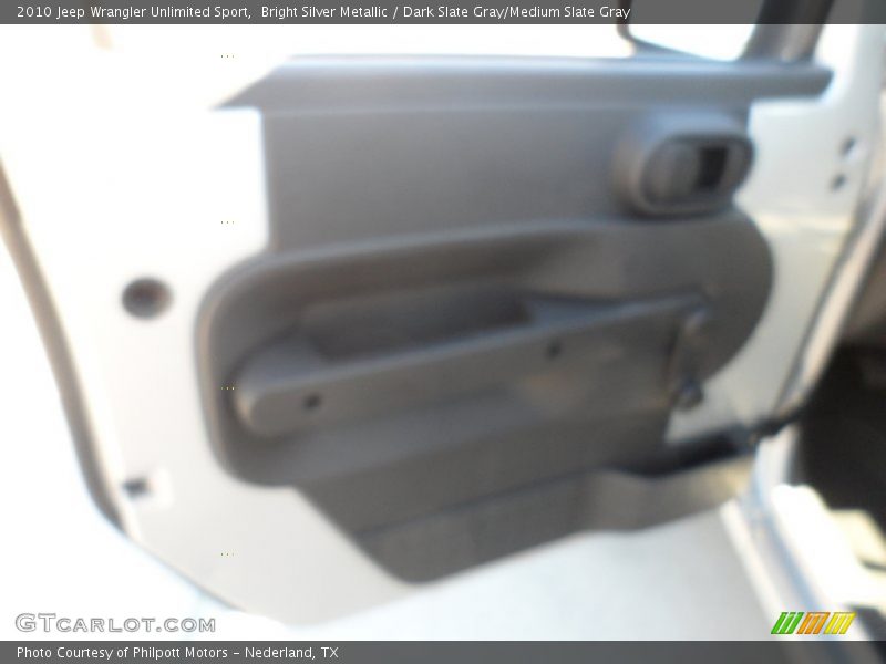 Bright Silver Metallic / Dark Slate Gray/Medium Slate Gray 2010 Jeep Wrangler Unlimited Sport