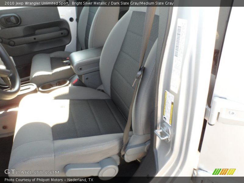 Bright Silver Metallic / Dark Slate Gray/Medium Slate Gray 2010 Jeep Wrangler Unlimited Sport