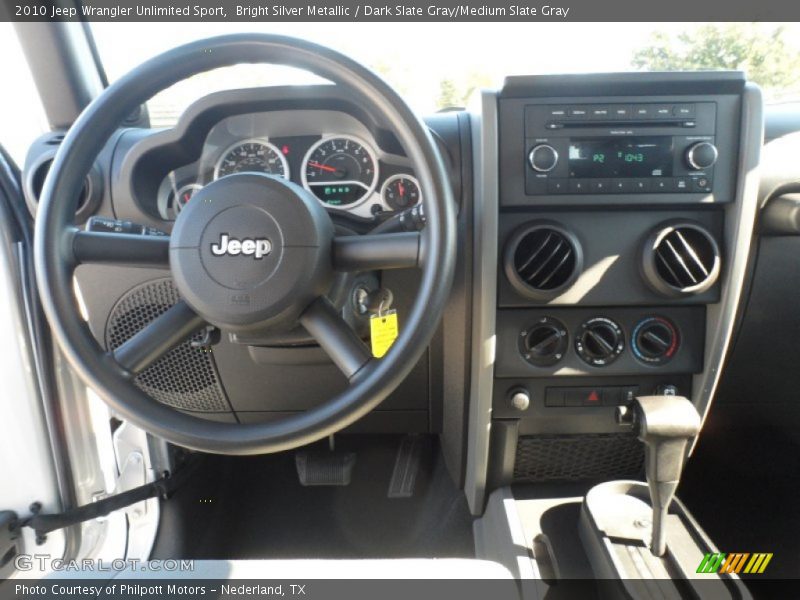 Bright Silver Metallic / Dark Slate Gray/Medium Slate Gray 2010 Jeep Wrangler Unlimited Sport