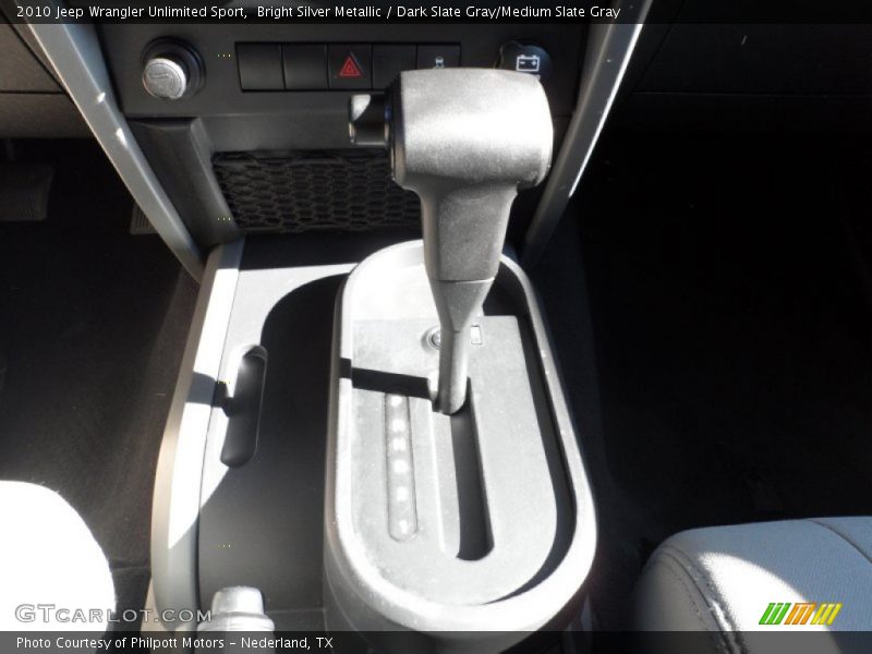 Bright Silver Metallic / Dark Slate Gray/Medium Slate Gray 2010 Jeep Wrangler Unlimited Sport