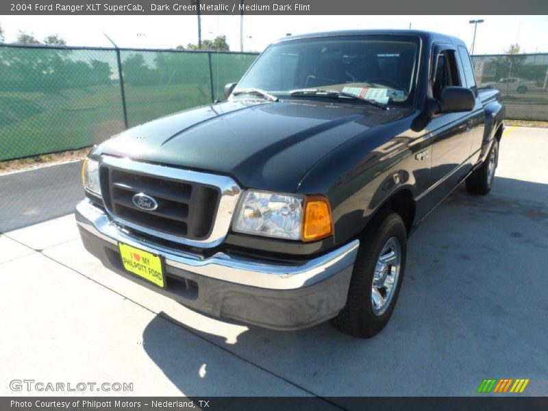 Dark Green Metallic / Medium Dark Flint 2004 Ford Ranger XLT SuperCab