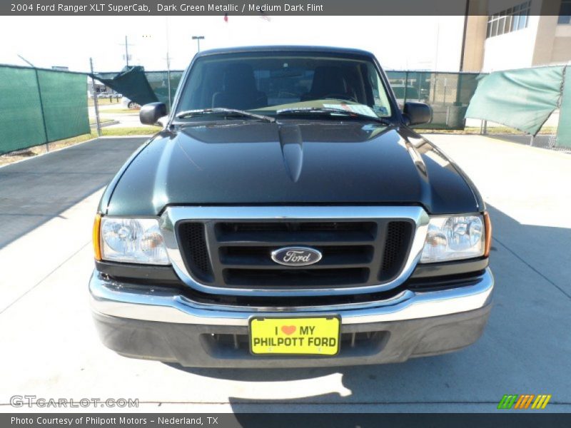 Dark Green Metallic / Medium Dark Flint 2004 Ford Ranger XLT SuperCab