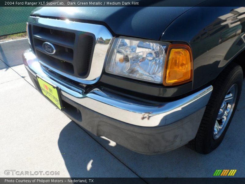 Dark Green Metallic / Medium Dark Flint 2004 Ford Ranger XLT SuperCab