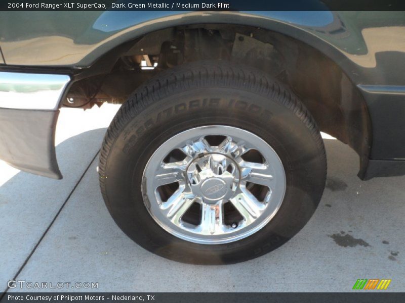 Dark Green Metallic / Medium Dark Flint 2004 Ford Ranger XLT SuperCab