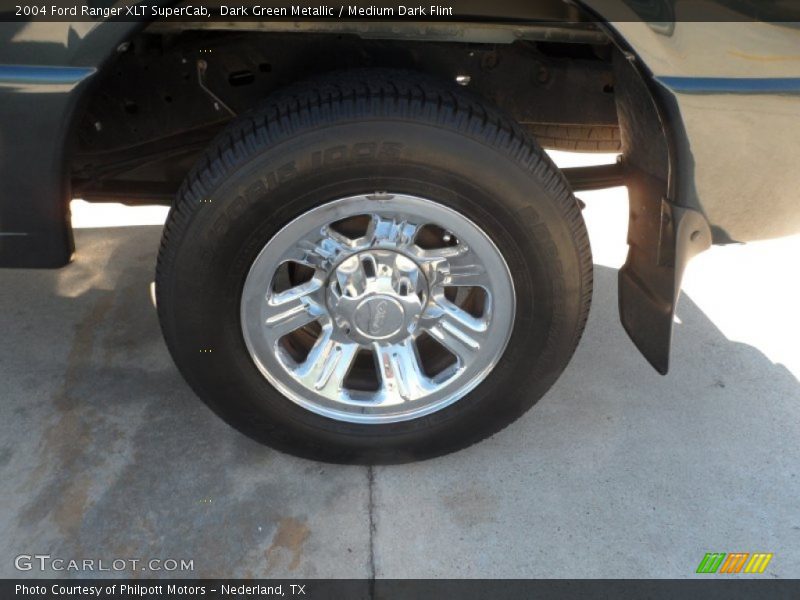 Dark Green Metallic / Medium Dark Flint 2004 Ford Ranger XLT SuperCab
