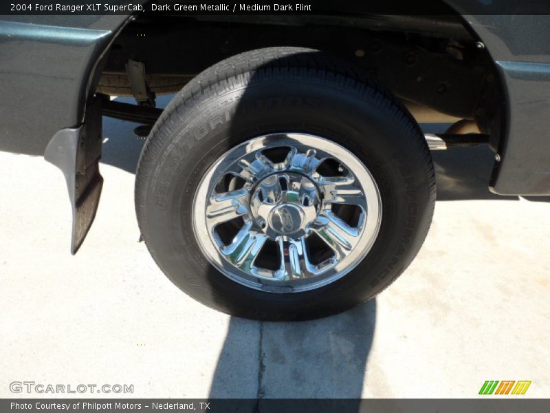 Dark Green Metallic / Medium Dark Flint 2004 Ford Ranger XLT SuperCab