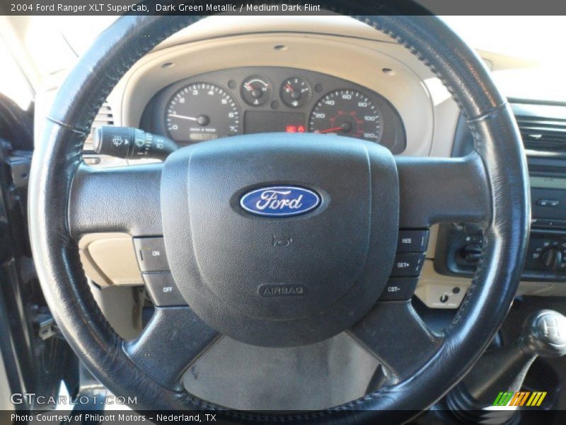 Dark Green Metallic / Medium Dark Flint 2004 Ford Ranger XLT SuperCab
