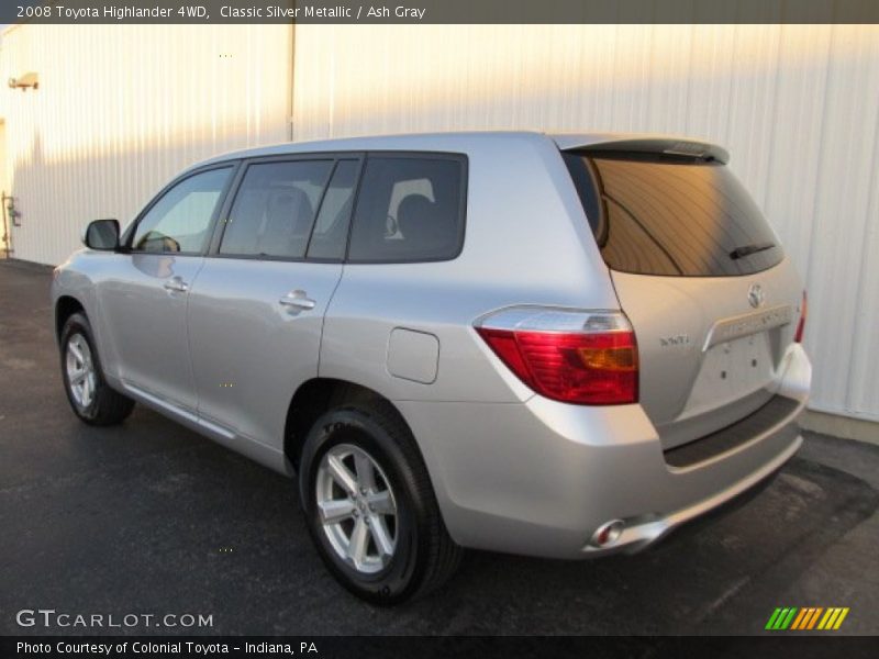 Classic Silver Metallic / Ash Gray 2008 Toyota Highlander 4WD