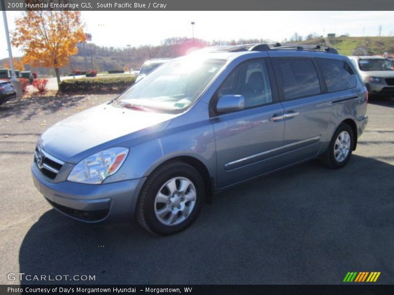 South Pacific Blue / Gray 2008 Hyundai Entourage GLS