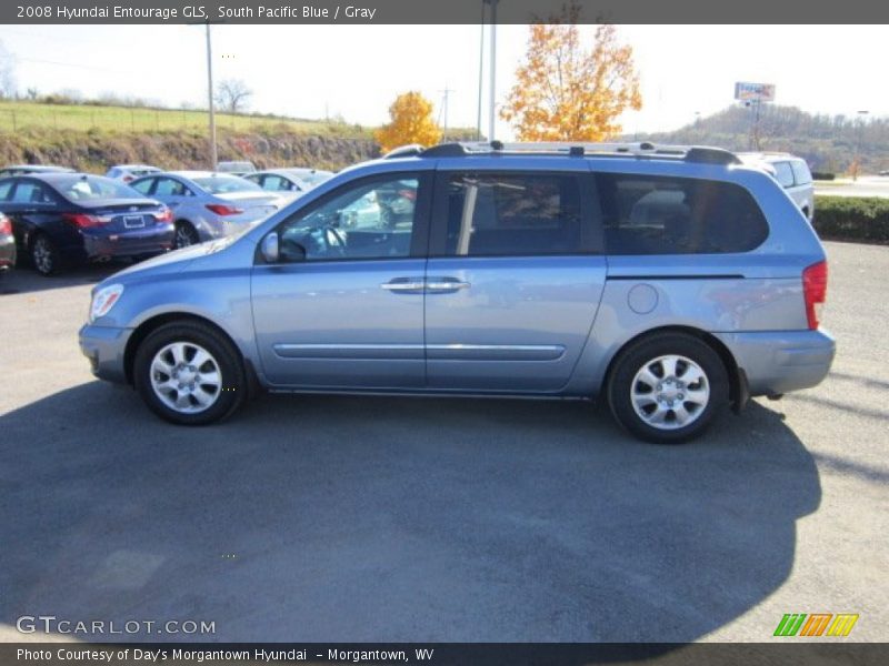 South Pacific Blue / Gray 2008 Hyundai Entourage GLS