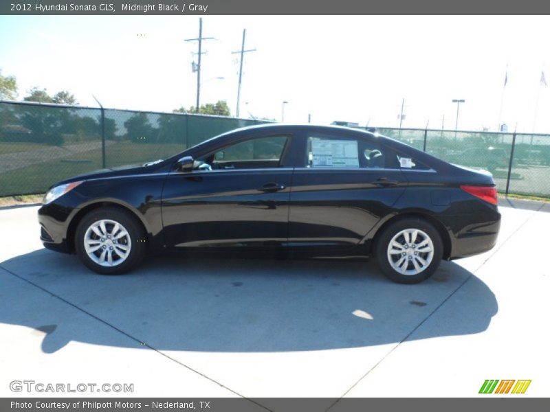 Midnight Black / Gray 2012 Hyundai Sonata GLS