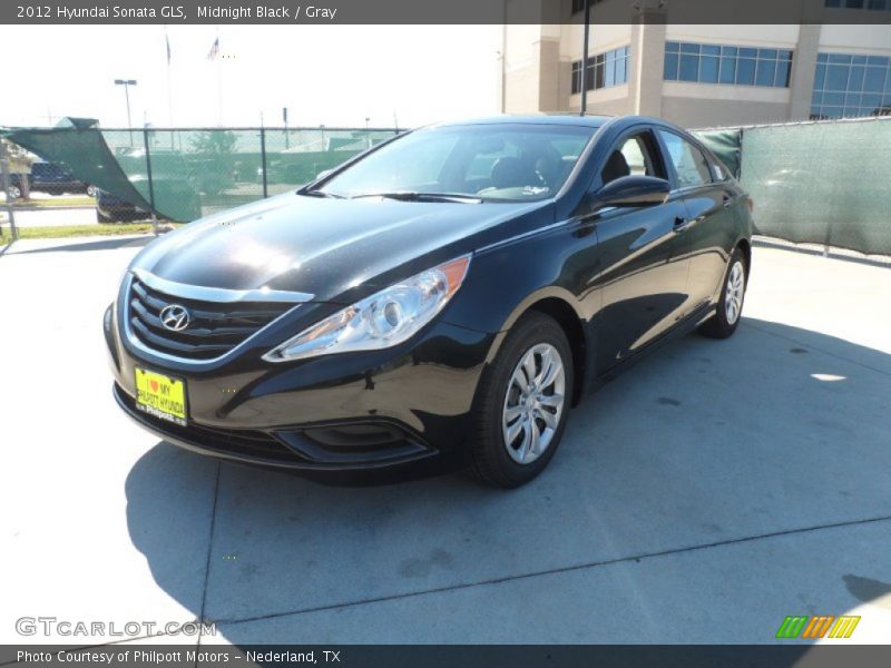 Midnight Black / Gray 2012 Hyundai Sonata GLS