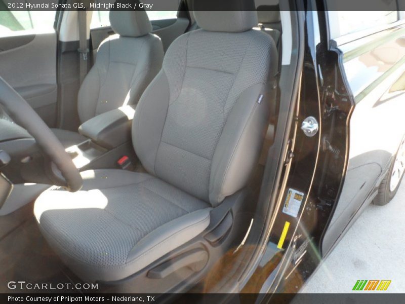 Midnight Black / Gray 2012 Hyundai Sonata GLS