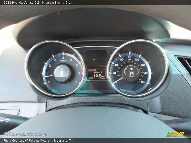 Midnight Black / Gray 2012 Hyundai Sonata GLS