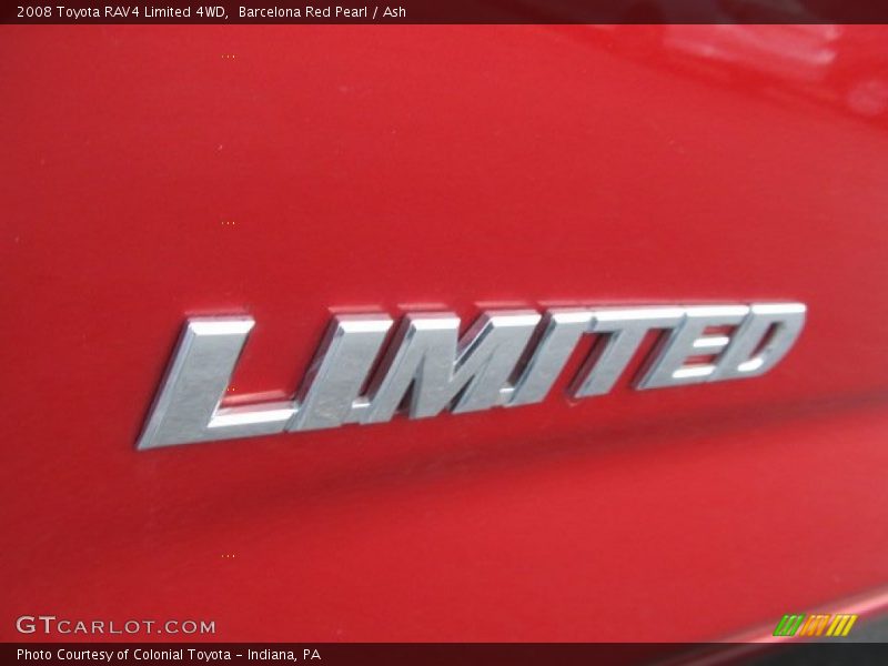 Barcelona Red Pearl / Ash 2008 Toyota RAV4 Limited 4WD