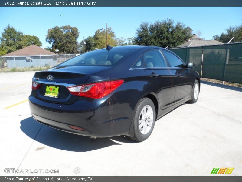 Pacific Blue Pearl / Gray 2012 Hyundai Sonata GLS