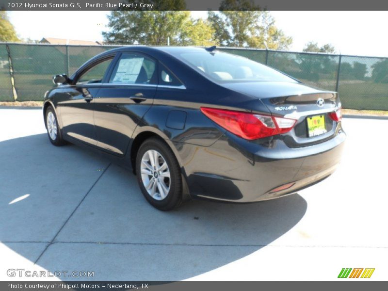 Pacific Blue Pearl / Gray 2012 Hyundai Sonata GLS