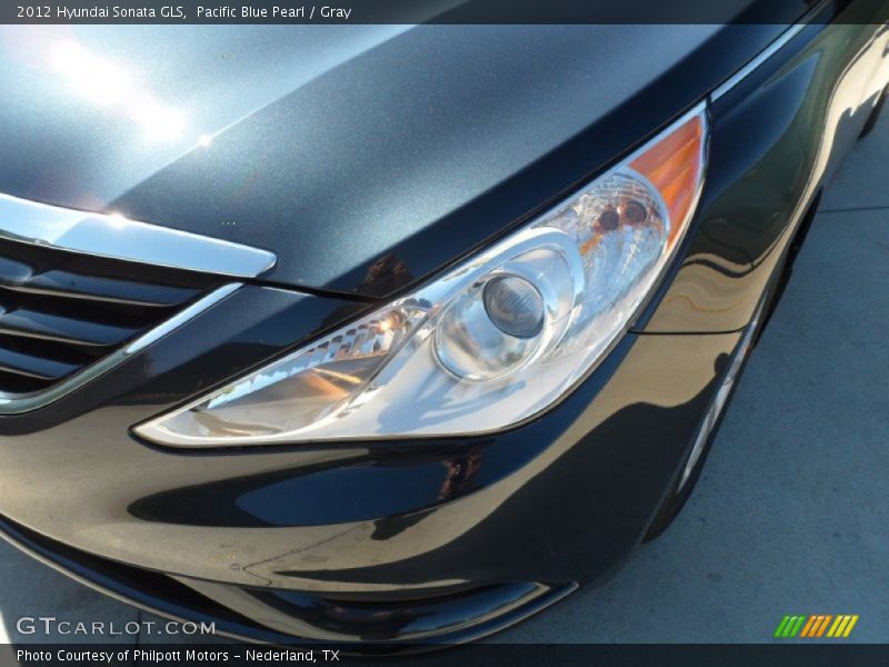 Pacific Blue Pearl / Gray 2012 Hyundai Sonata GLS