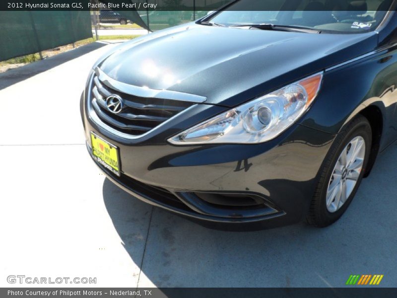 Pacific Blue Pearl / Gray 2012 Hyundai Sonata GLS