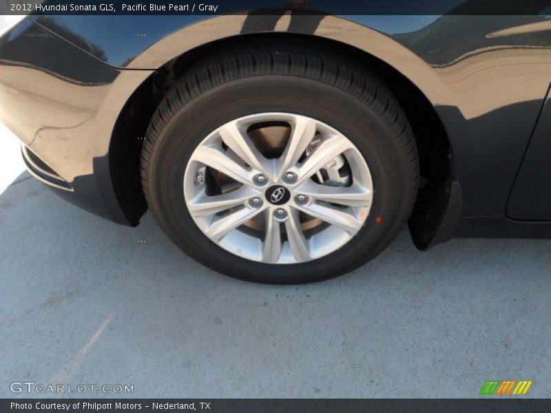 Pacific Blue Pearl / Gray 2012 Hyundai Sonata GLS