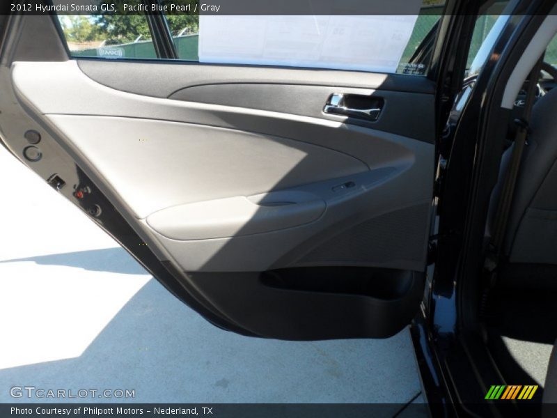 Pacific Blue Pearl / Gray 2012 Hyundai Sonata GLS