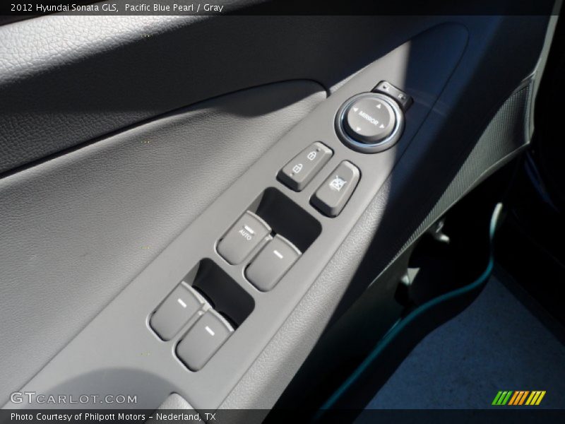 Pacific Blue Pearl / Gray 2012 Hyundai Sonata GLS