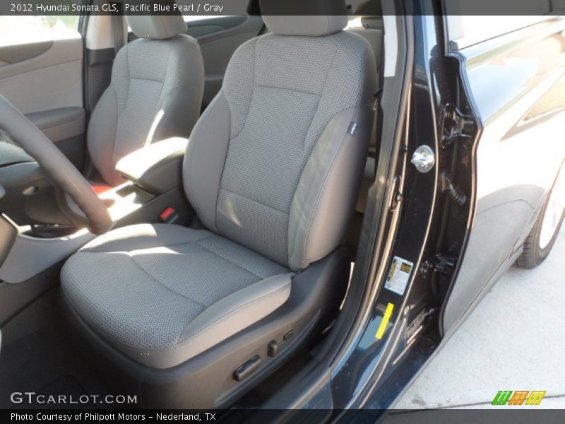 Pacific Blue Pearl / Gray 2012 Hyundai Sonata GLS