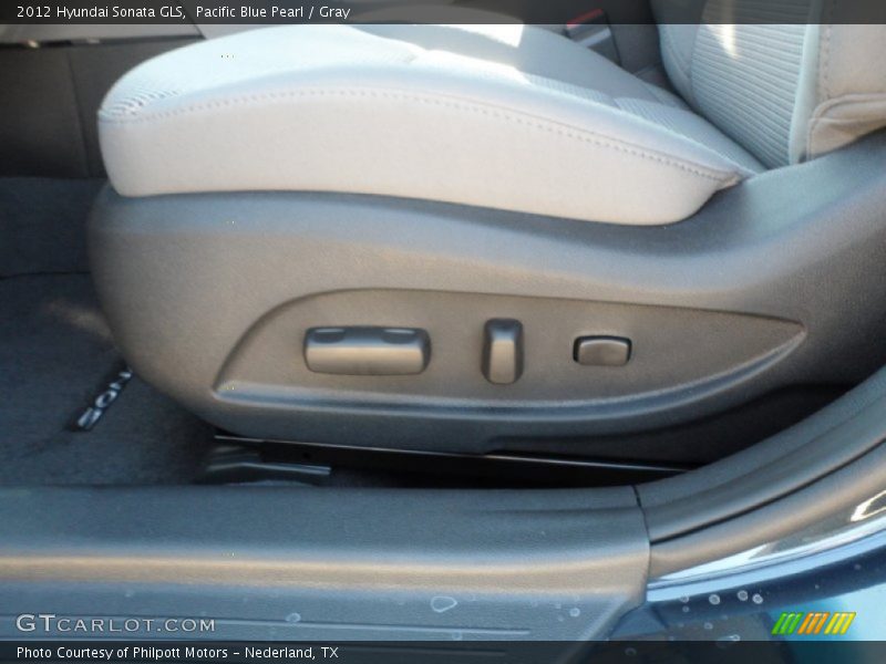 Pacific Blue Pearl / Gray 2012 Hyundai Sonata GLS