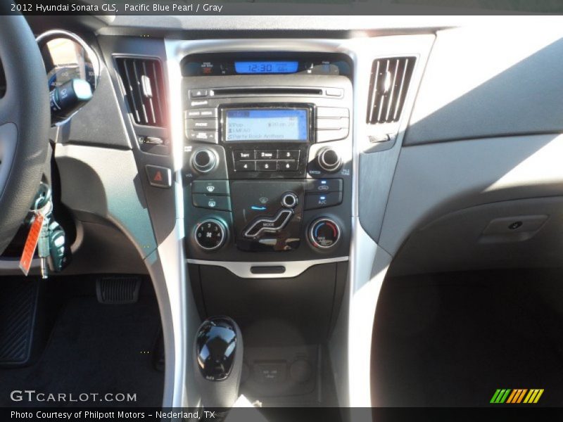 Pacific Blue Pearl / Gray 2012 Hyundai Sonata GLS