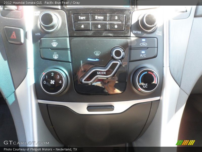 Pacific Blue Pearl / Gray 2012 Hyundai Sonata GLS