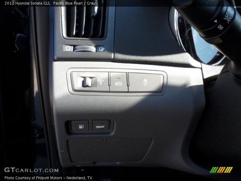 Pacific Blue Pearl / Gray 2012 Hyundai Sonata GLS