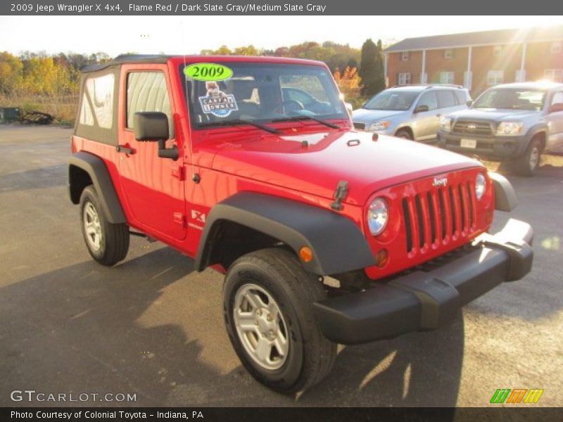 Flame Red / Dark Slate Gray/Medium Slate Gray 2009 Jeep Wrangler X 4x4