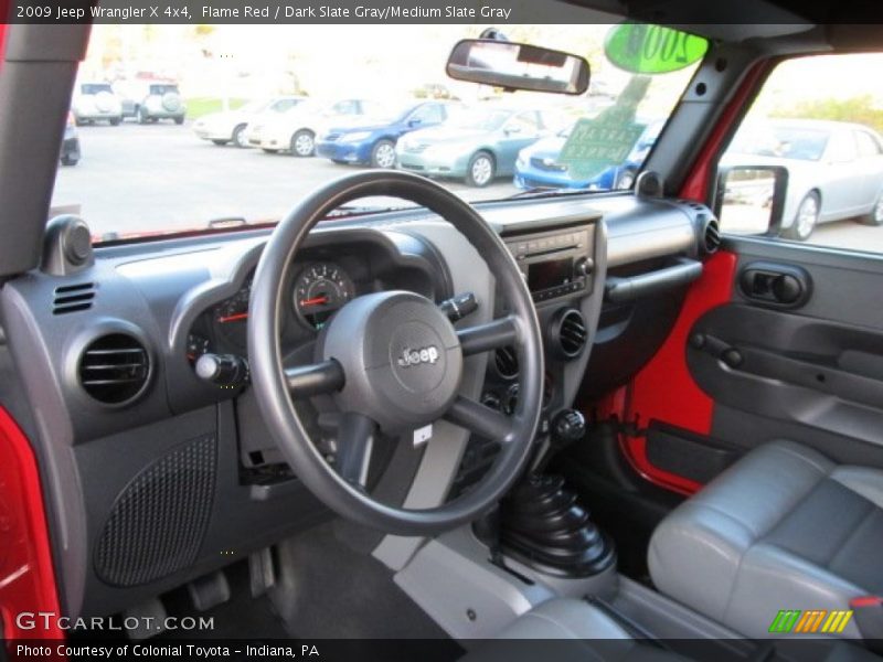 Flame Red / Dark Slate Gray/Medium Slate Gray 2009 Jeep Wrangler X 4x4