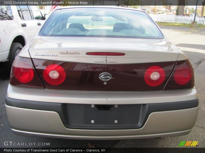 Sandrift Metallic / Neutral Beige 2003 Chevrolet Impala