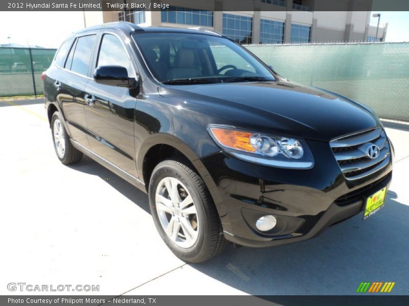 Twilight Black / Beige 2012 Hyundai Santa Fe Limited