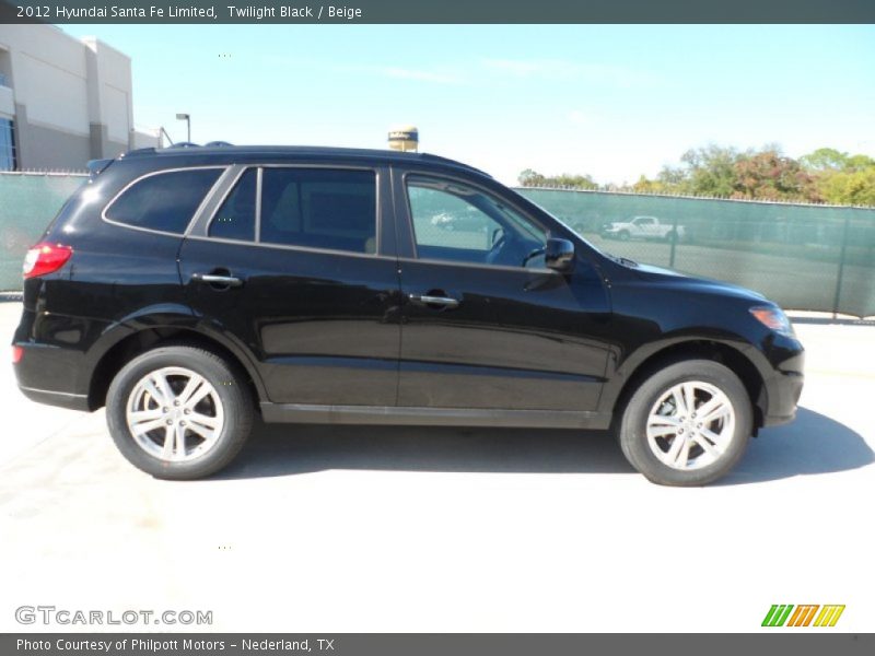 Twilight Black / Beige 2012 Hyundai Santa Fe Limited